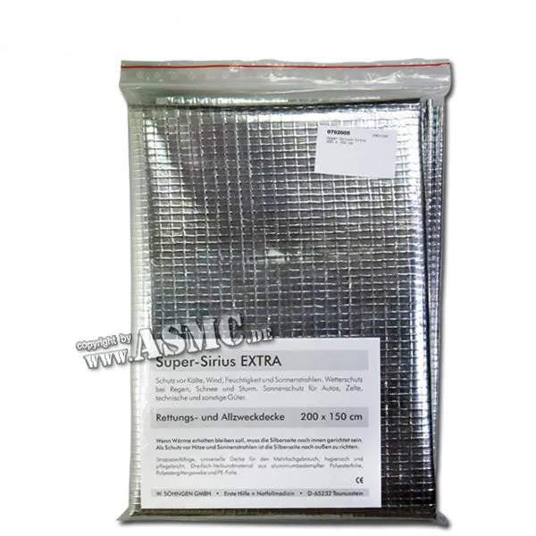 Söhngen -  Rettungsdecke Super-SIRIUS®-Extra 200 x 150 cm