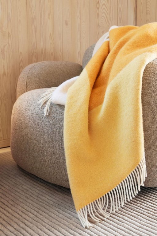 Northern Echo Throw plaid 170x130 geel