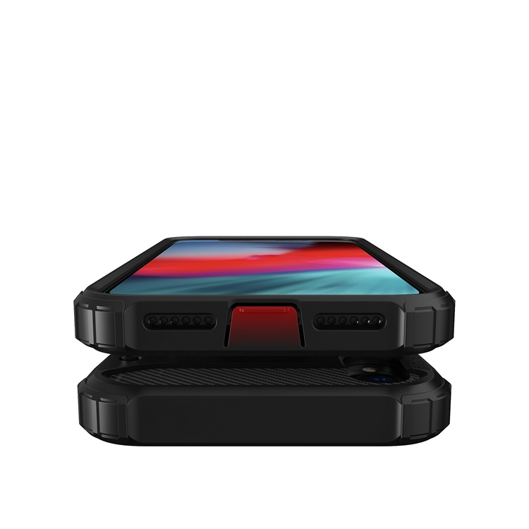 iPhone Xr Outdoor Hybrid Hardcase Hülle - Schwarz