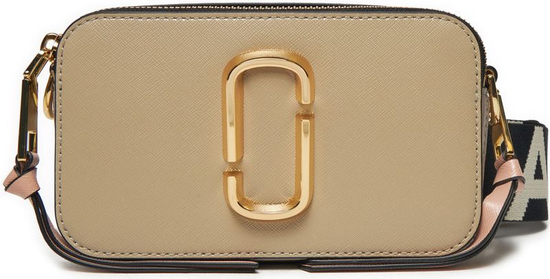 Marc Jacobs - The Snapshot Bag - Beige - Saffiano Leder - Kleurblok Design