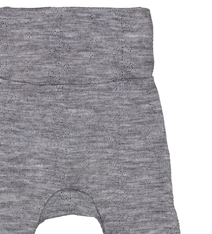 MarMar Bukser - Uld - Pointelle - Piva - Grey Melange
