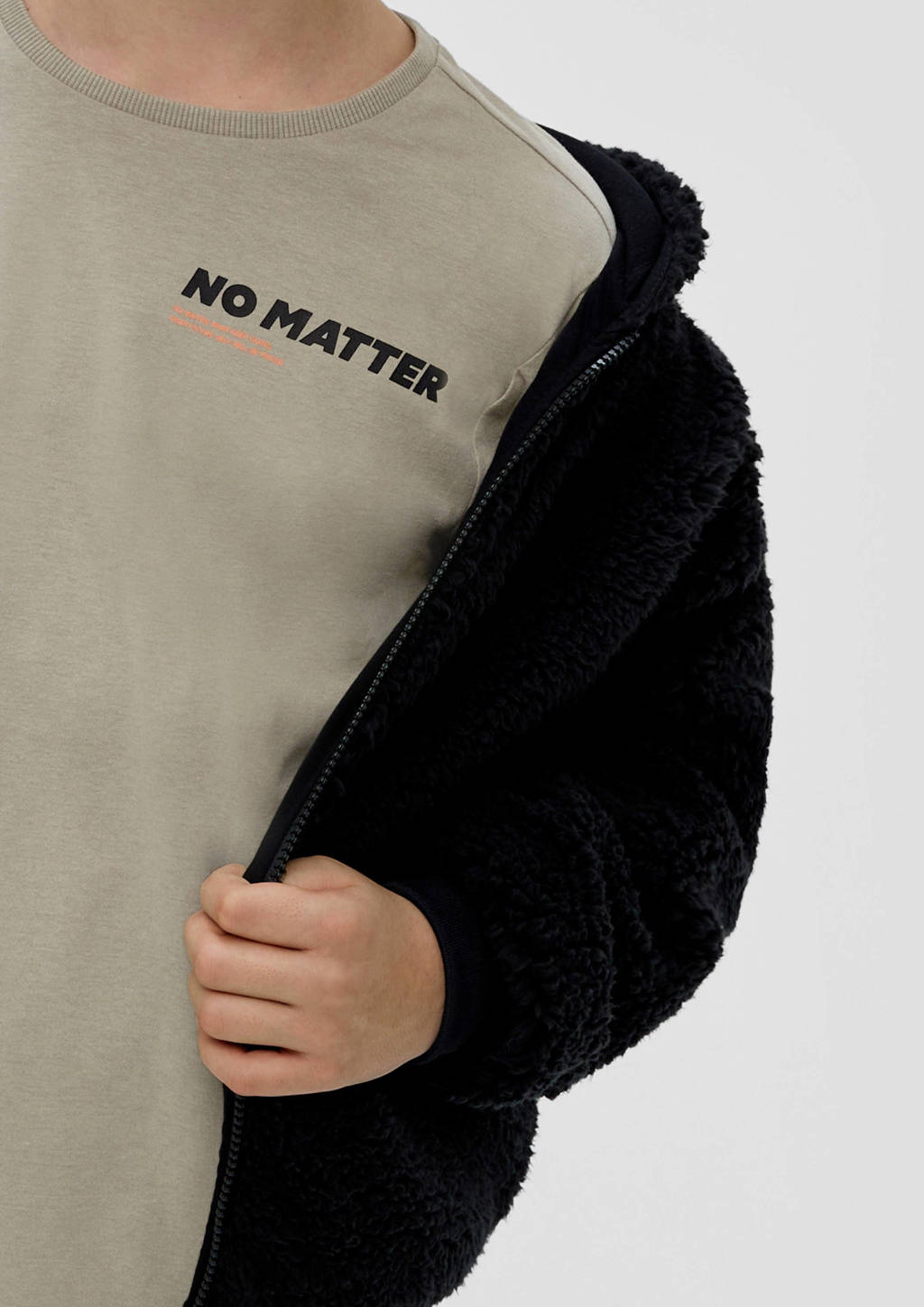s.Oliver longsleeve met backprint groen
