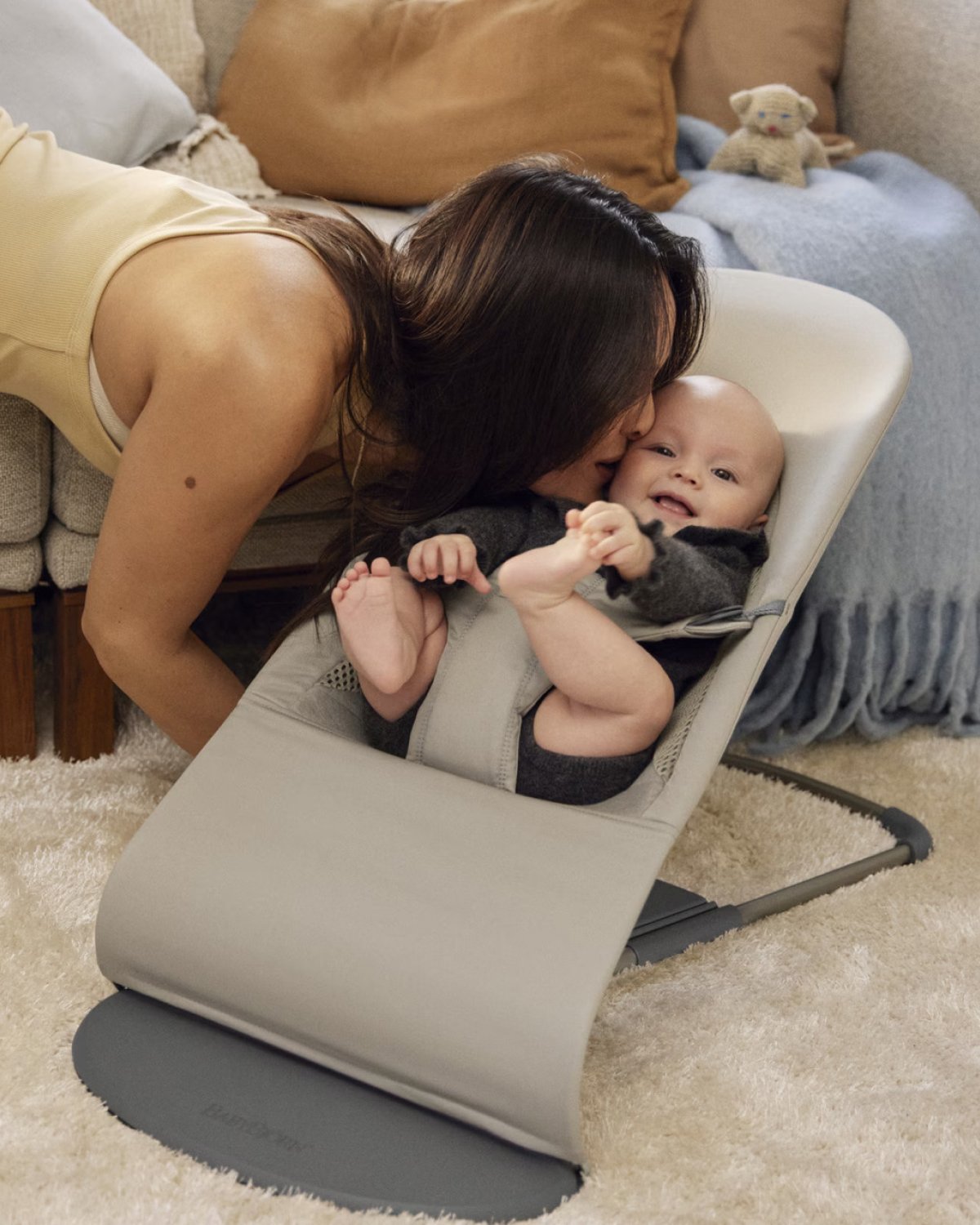 Vippestol Balance Soft – Best i Test Babysitter – Baby 0-2år, Tri-Fabric, Woven/Jersey