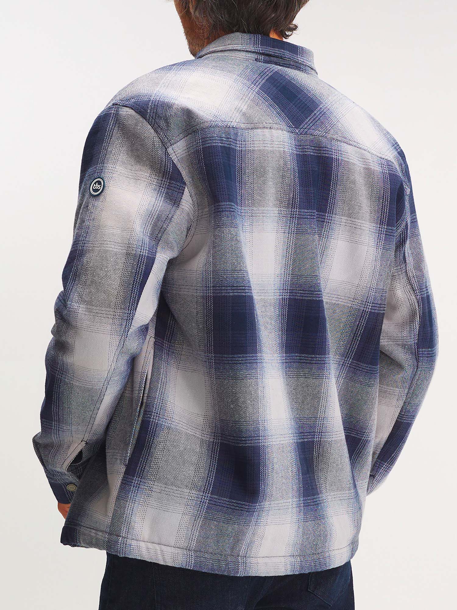 Surchemise Homme en Flanelle Carreaux Marine
