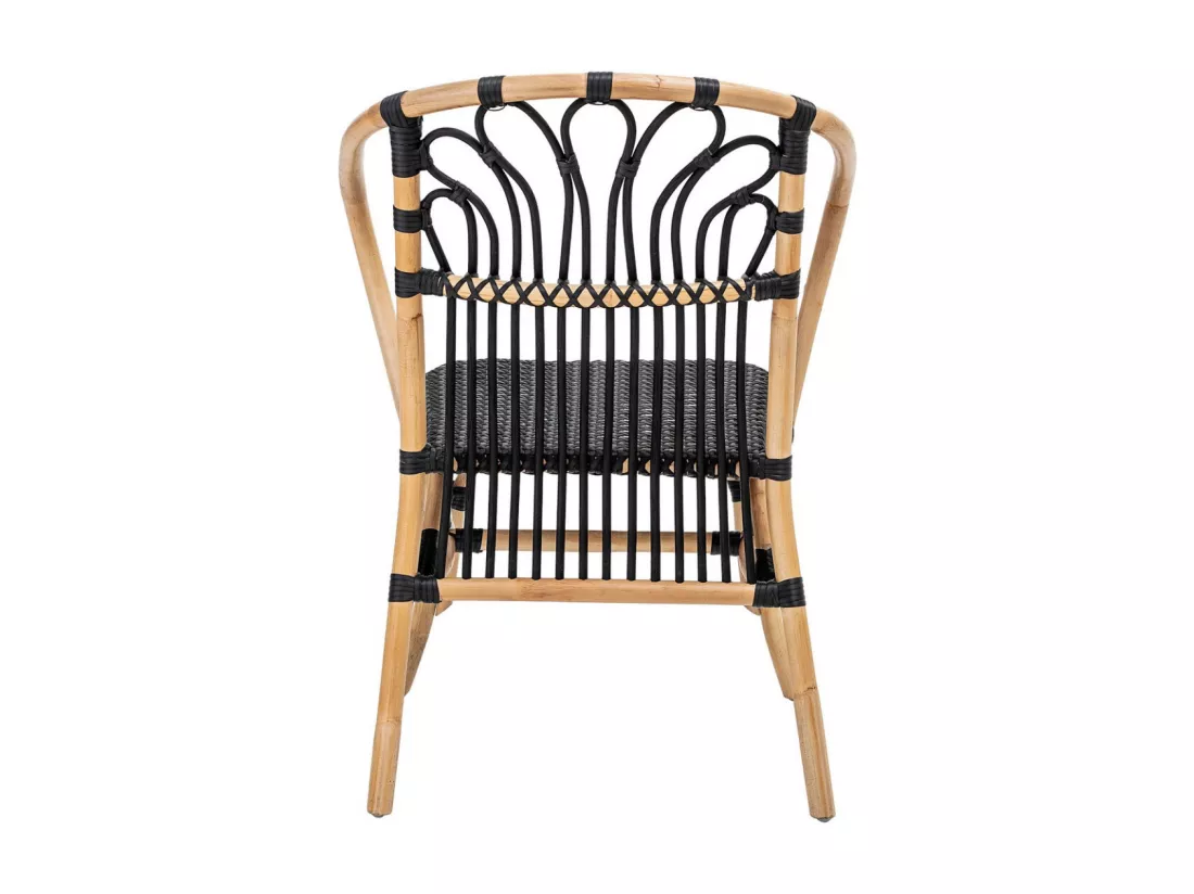 MAILA - Fauteuil en rotin et simili cuir
