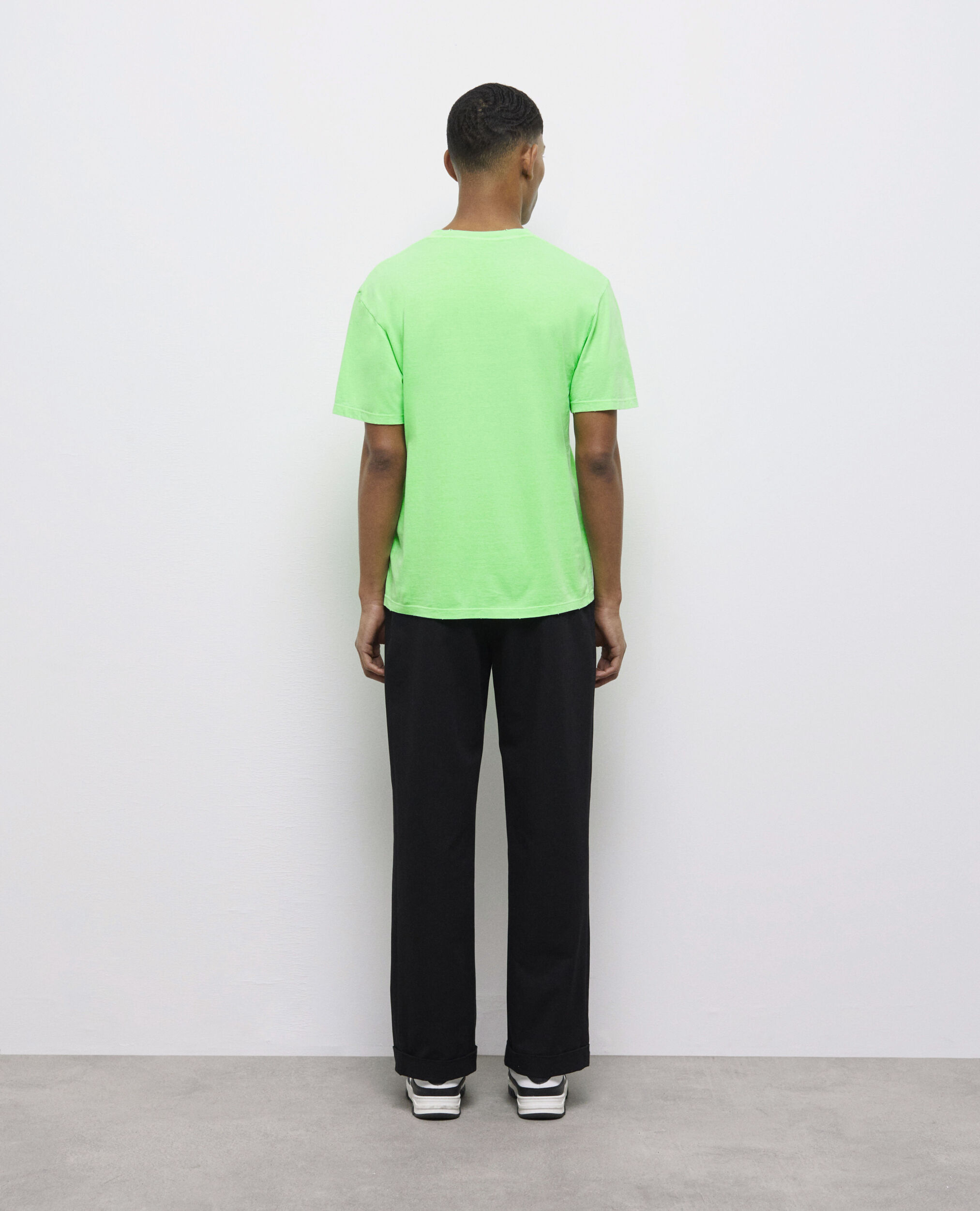 T-shirt vert fluo avec logo