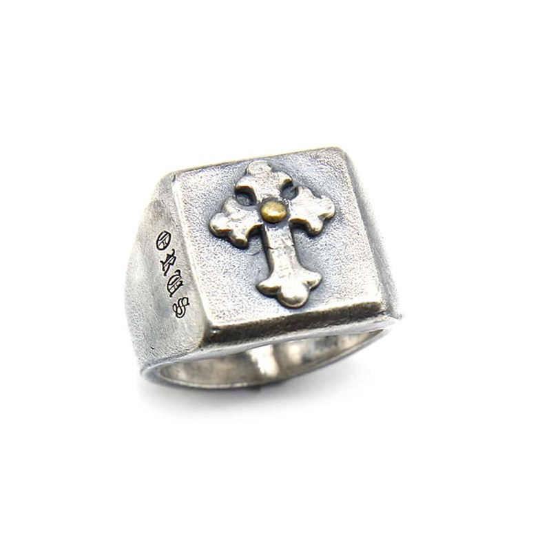 Chevalière Homme Croix Argent Templier