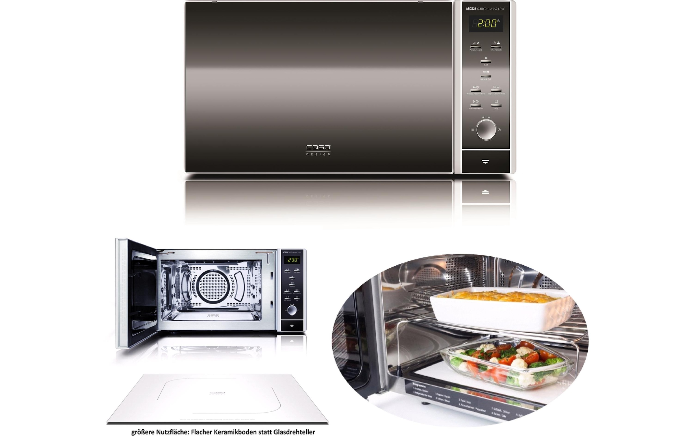 Caso Mikrowelle »MCG 25 Ceramic Chef« 900 W
