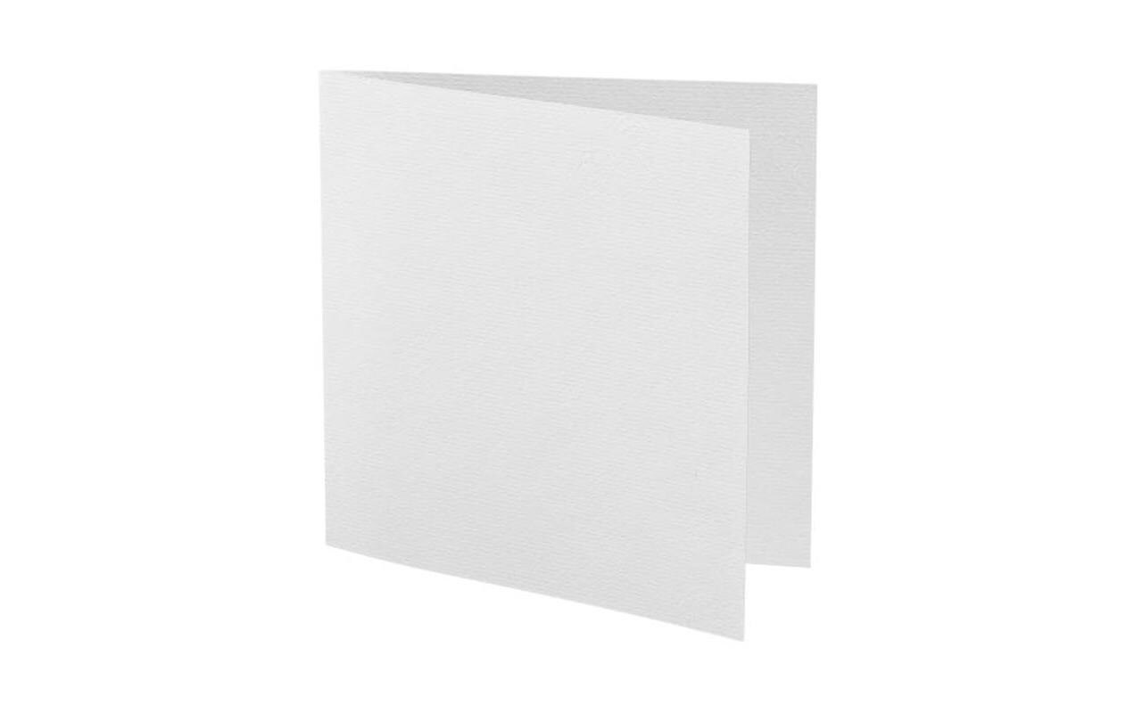 Blankokarte 1001, 15.5 x 15.5 cm, 5 Blatt. BlütenweissSchreibkarte quadratisch