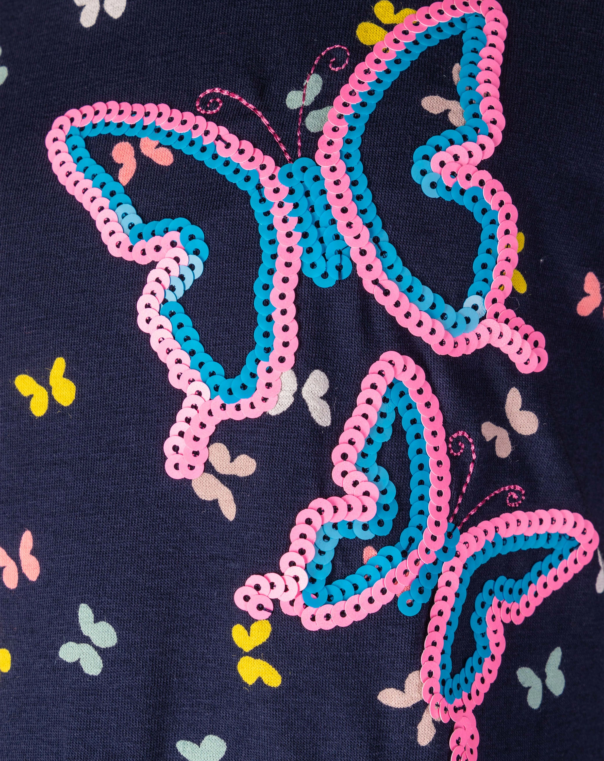 Kurzarmkleid FARFALLA in navy