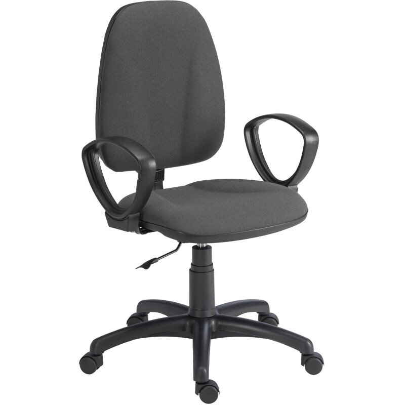 Chaise de bureau TWISTY tissu - avec ou sans accoudoirs - Mécanisme Contact permanent - Pieds noir