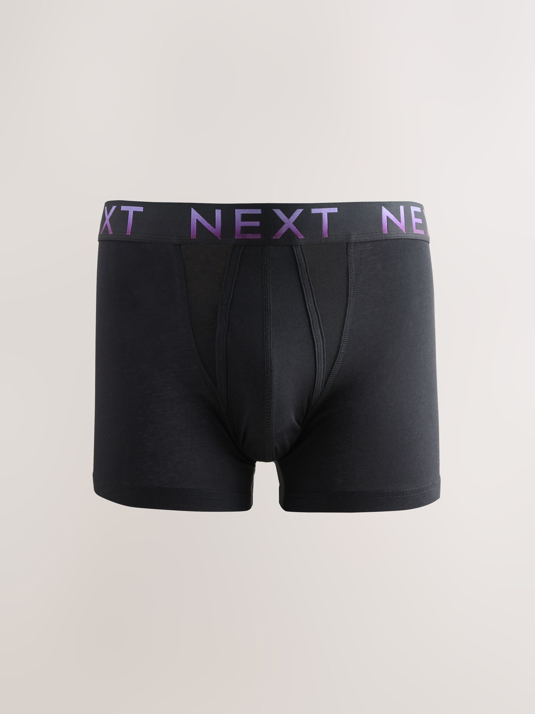 Zwarte tailleband met felgekleurde tekst in ombré - Hipster boxers van katoenrijke mix