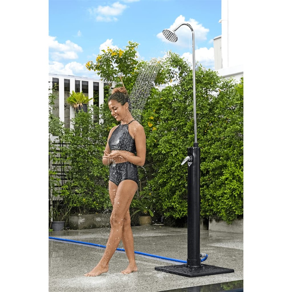 Douche d'extérieur solar flow noir 8 l