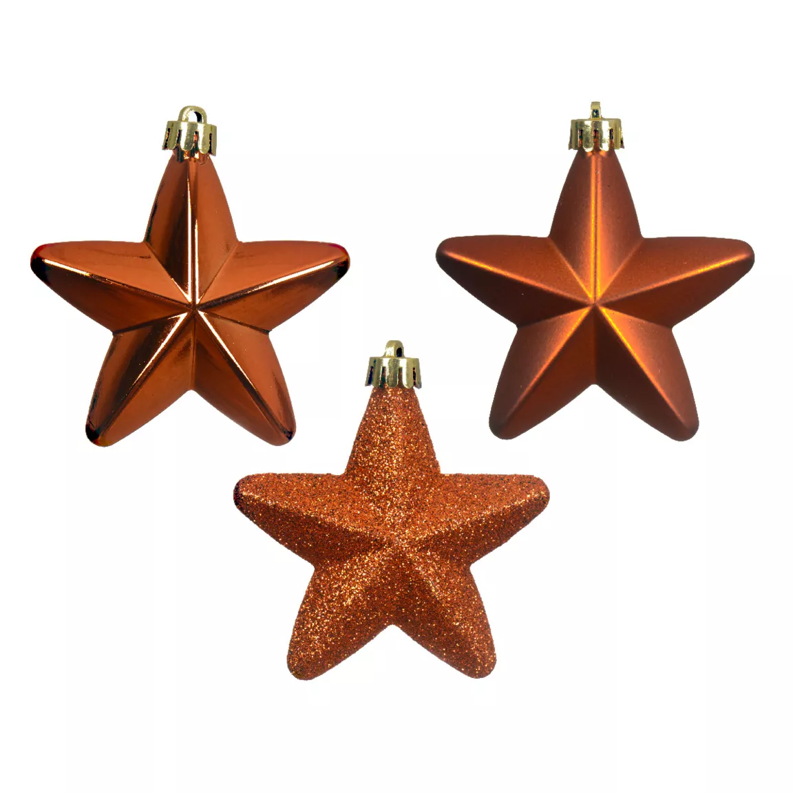 Lot de 6 étoiles de Noël à suspendre (H7 cm) Alpine Citrouille