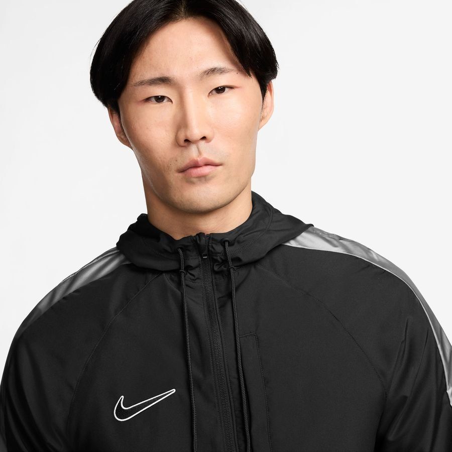Nike Veste d'Entraînement Academy Water Repellent avec capuche - Noir/Blanc