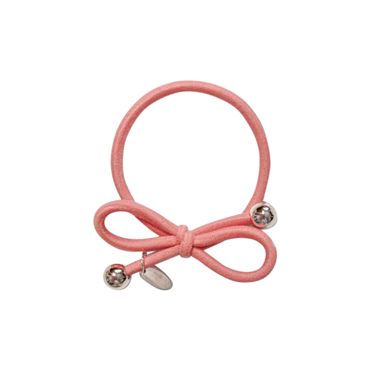 Hair Tie with Gold Bead Dusty Rose