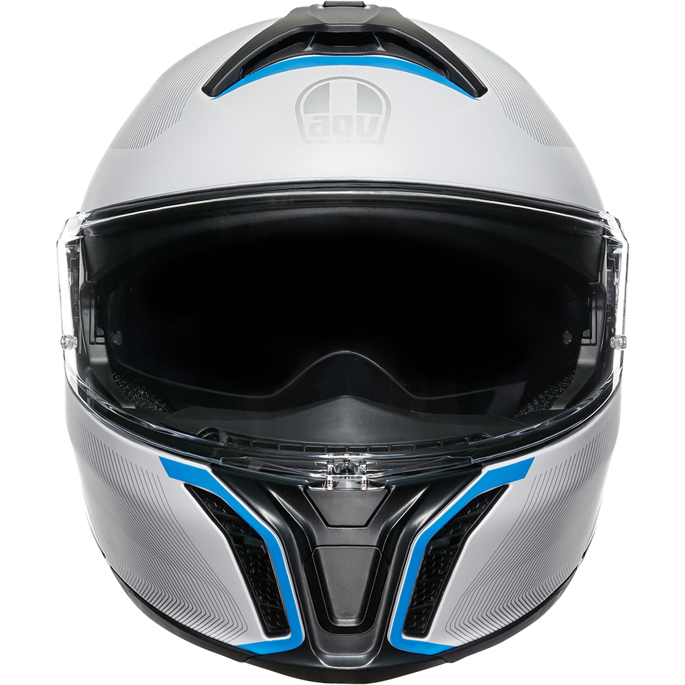 AGV - Casque Tourmodular Frequency Gris Clair / Bleu