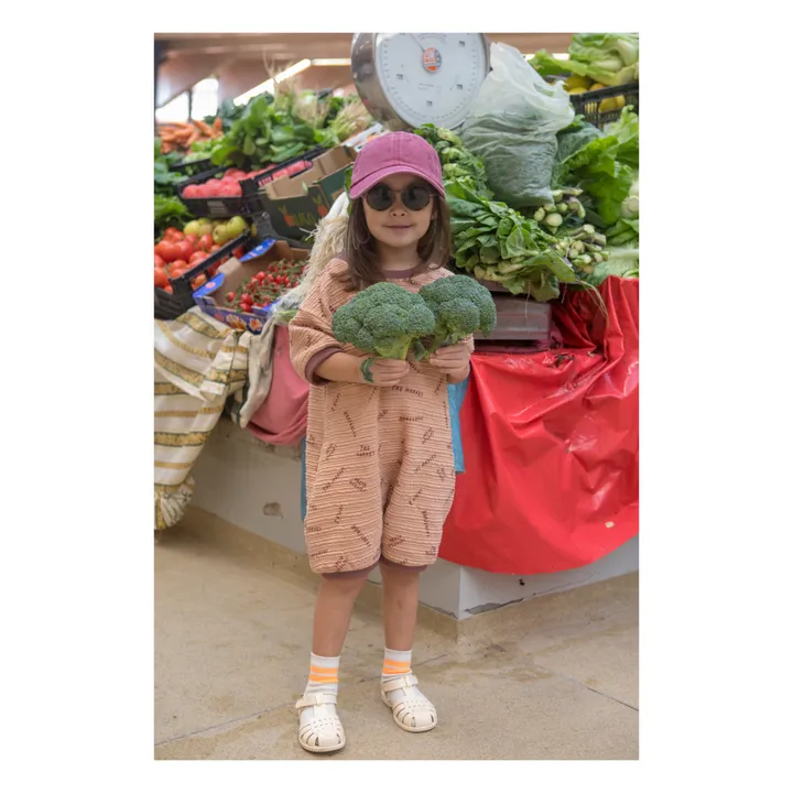 Bootani Combishort Coton Bio Imprimée | Abricot