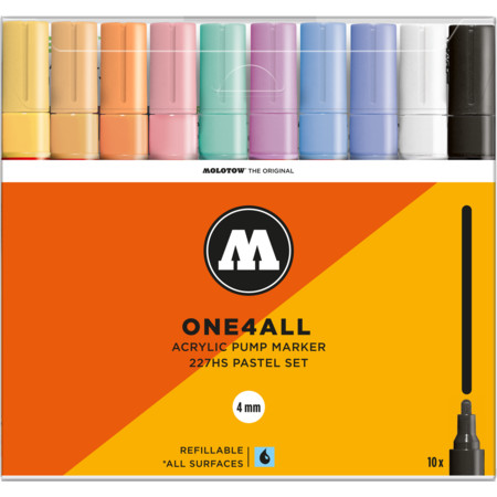 Molotow One4All 227HS 4 mm Pastel-Set by MolotowAcrylmarker - 4 mm