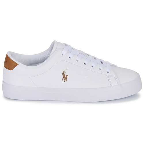Polo Ralph Lauren - LONGWOOD-SNEAKERS-LOW TOP LACE Blanco / Cognac