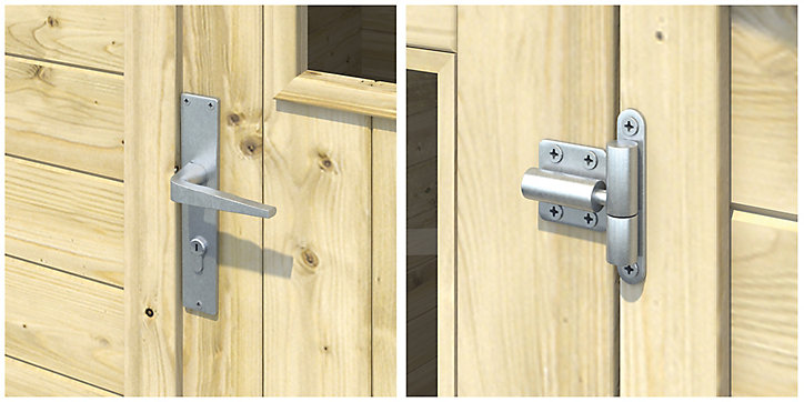 Abri de jardin GoodHome Belaia Ep. 28 mm surface extérieure 6,72 m² en bois