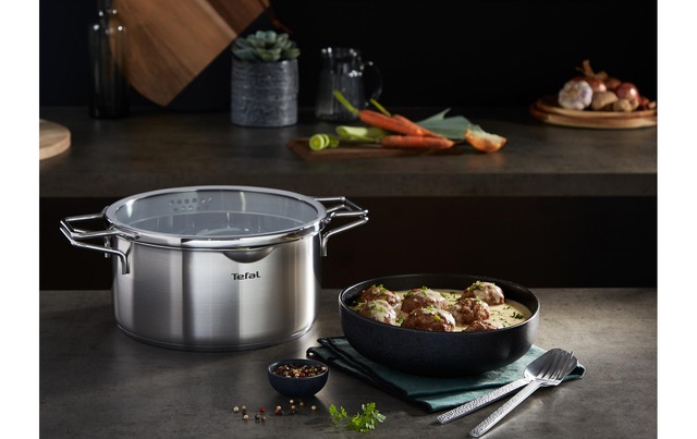 Tefal Kochtopf »Nordica mit Deckel 20 cm« Edelstahl
