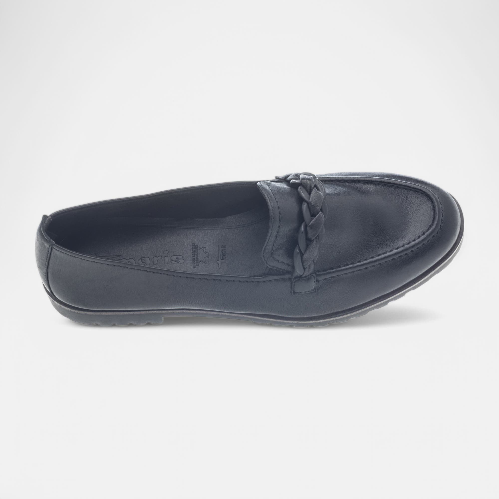 Mocassins Femme en cuir noir