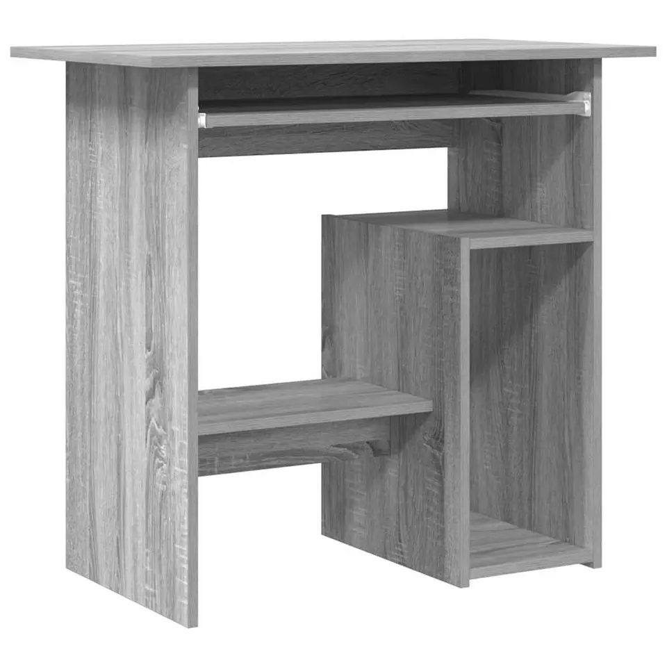 vidaXL - Bureau - Grijs - Bewerkt hout