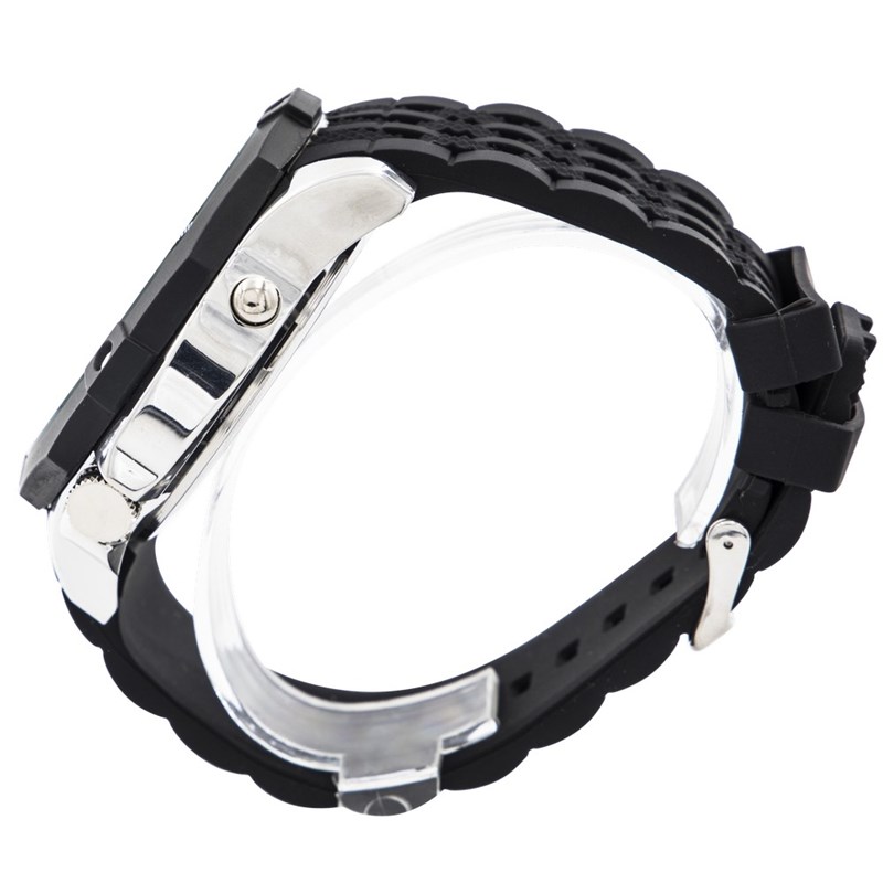 Coffret montre Homme GIORGIO bracelet Silicone Noir