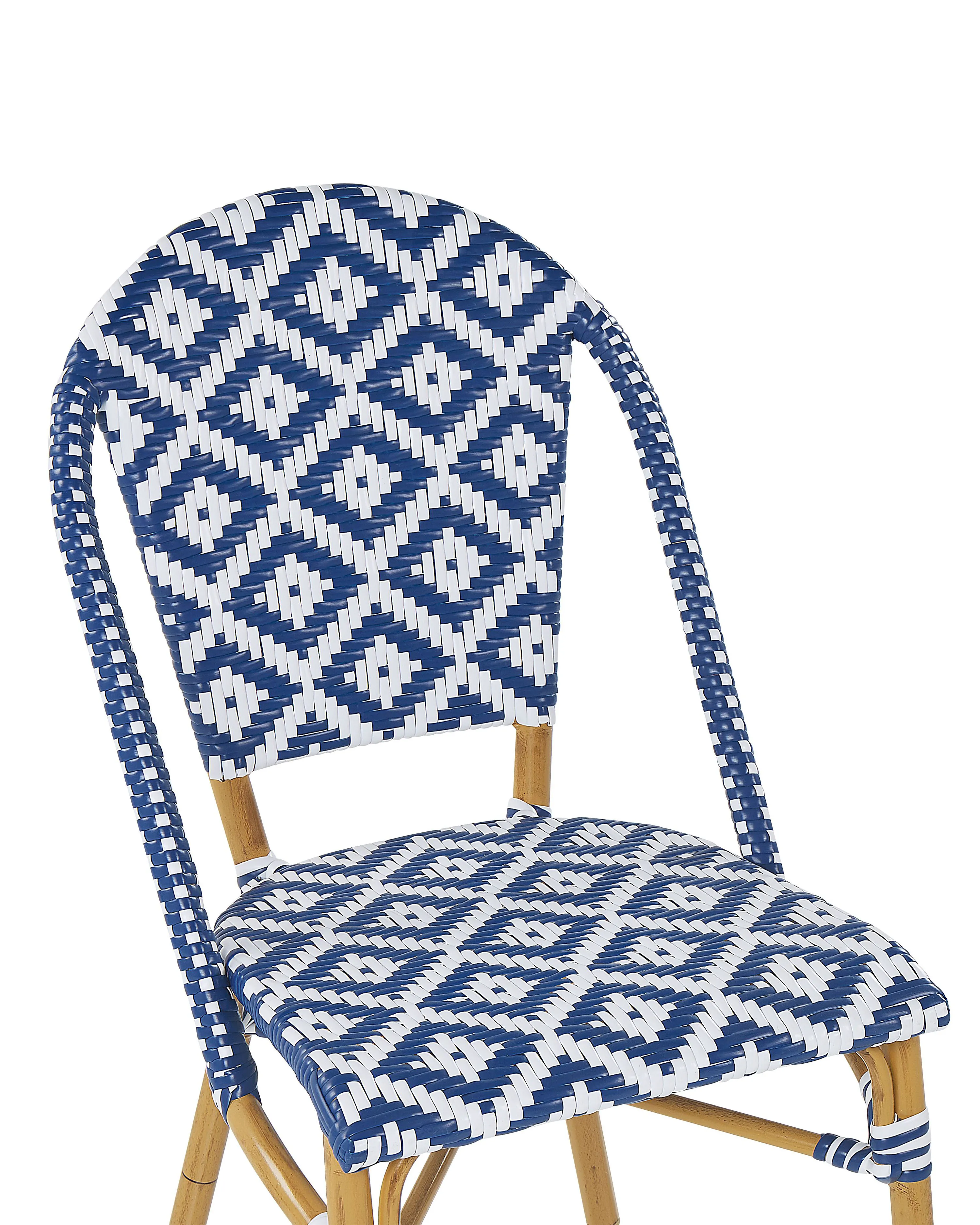 Set van 4 tuinstoelen RIFREDDO PE rotan Blauw