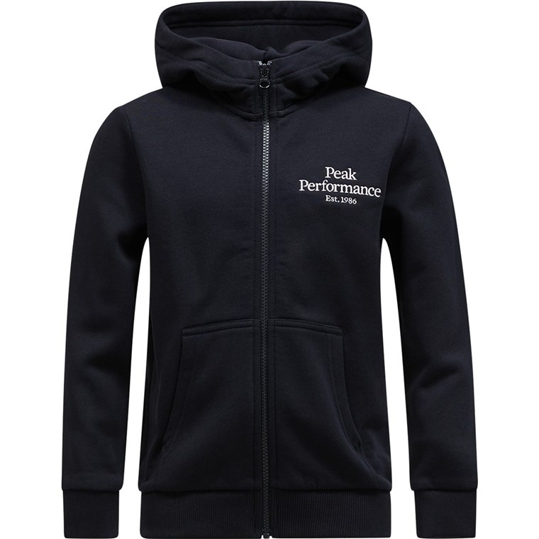 Peak Performance Jr Original Zip Hood Black/Offwhite
