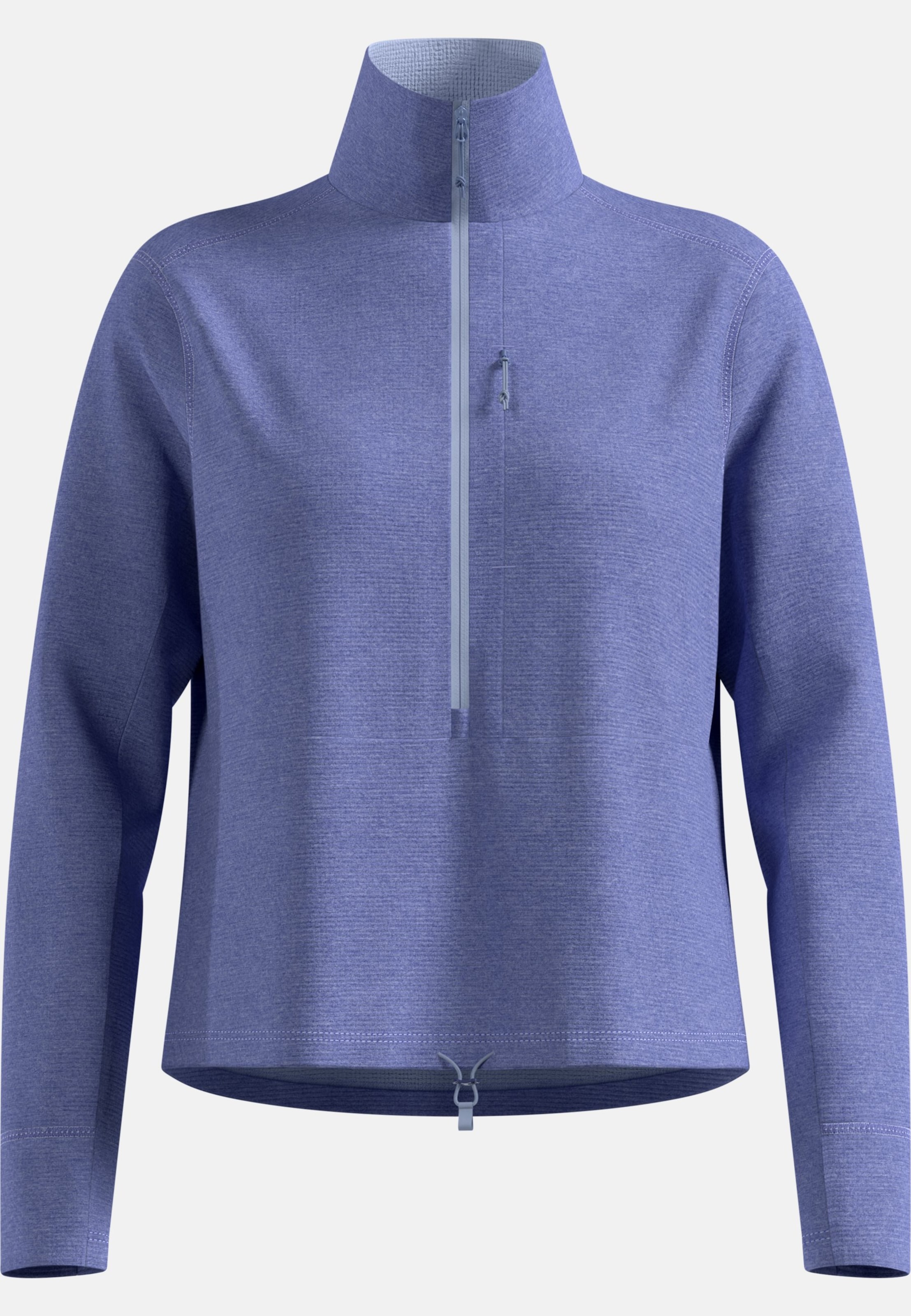 Essentials Multisport Mid Layer aus Grid-Fleece mit Halbreissverschluss in Blue heron melange