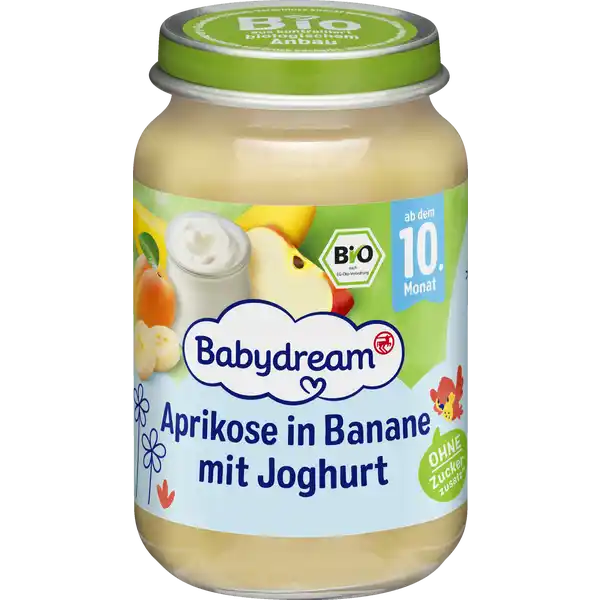 Bio Aprikose in Banane mit Joghurt