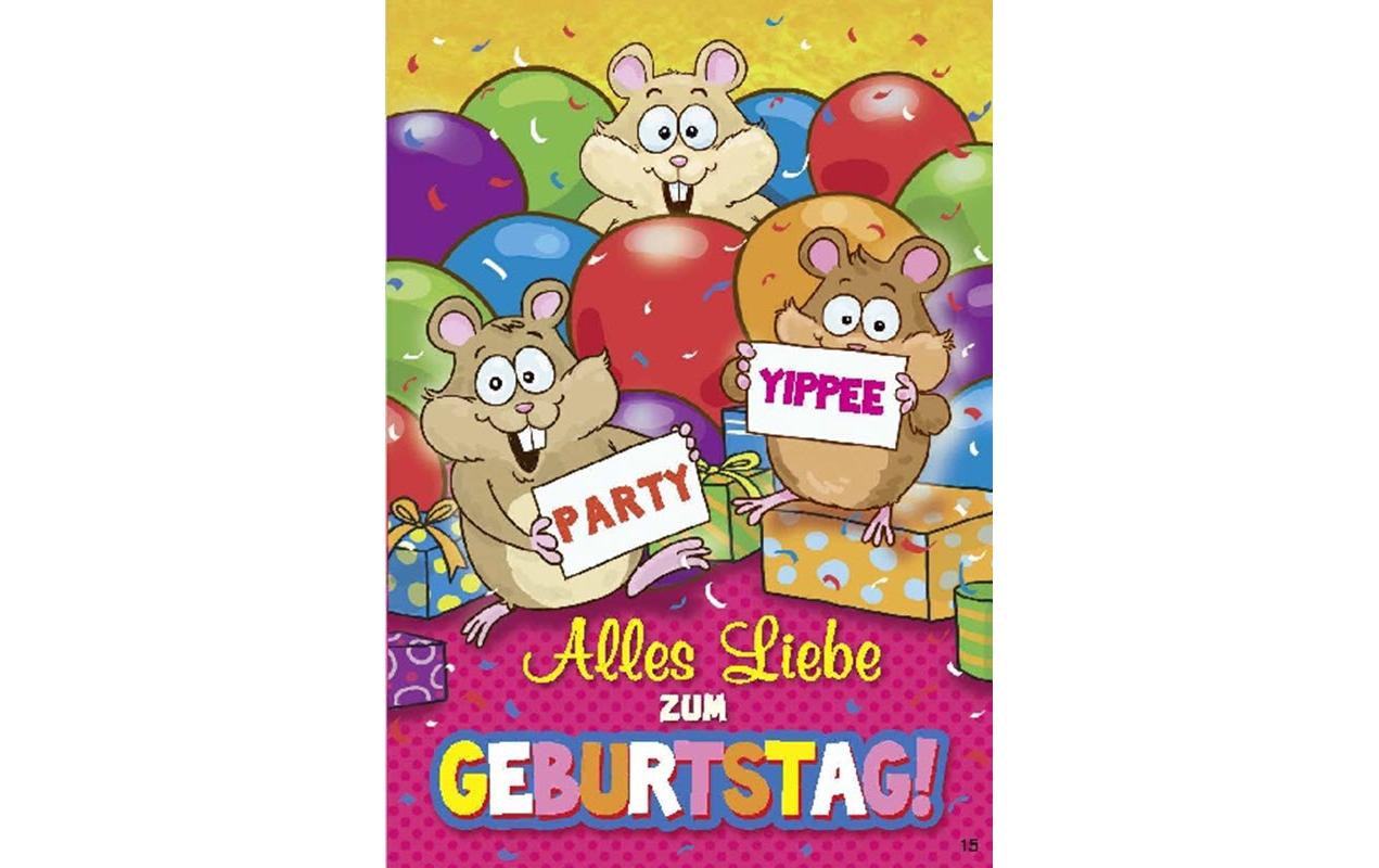 Musikkarte beweglich Alles Liebe zum Geburtstag!Lustige Geburtstagskarte mit Musik und Hamster Motiv