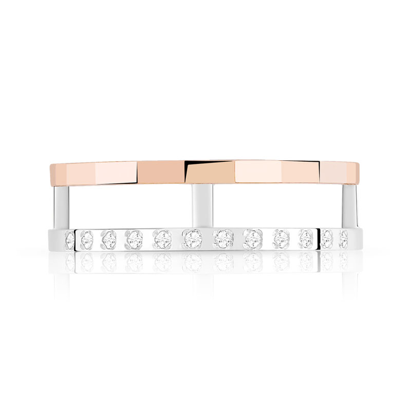 Bague 2 ors 375 diamant