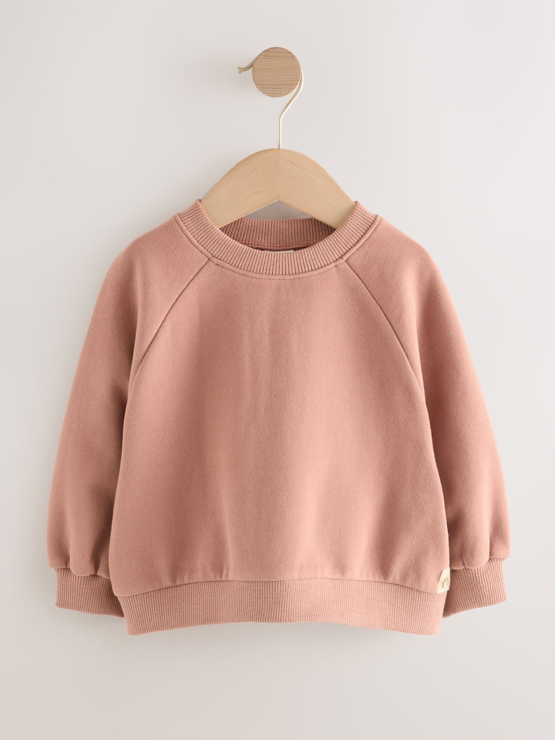 Mokkabruin - Sweatshirt met ronde hals (3 mnd - 7 jr)