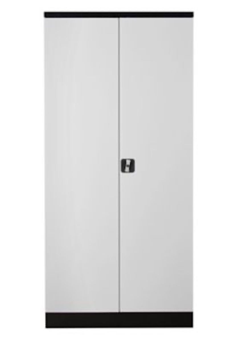 PROREGAL stalen kast Bee met 4 planken, afmetingen (H x B x D): 195 x 92 x 42 cm, gepoedercoat plankmateriaal, zwart & grijs