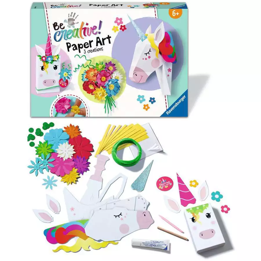 Ravensburger BeCreative Paper Art Unicorn bunt