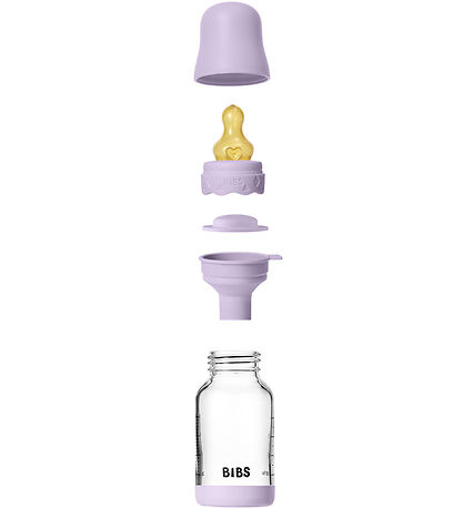 BIBS Boheme Babyflasche - 120 ml - Glas/Naturgummi - Violett Sky