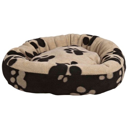 Cama redonda para cães Trixie Sammy com estampa preta e bege