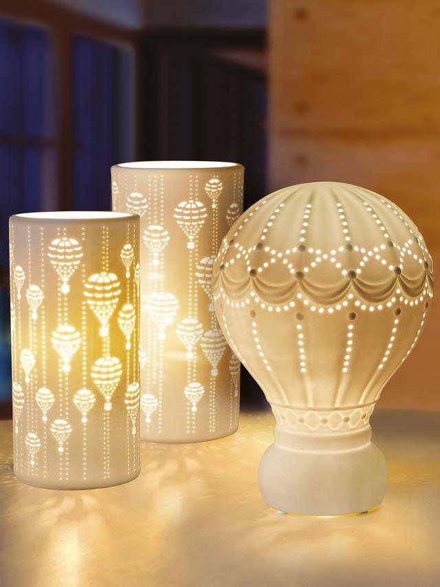 Brandani Zylinder-Porzellanleuchte im Ballon-Design