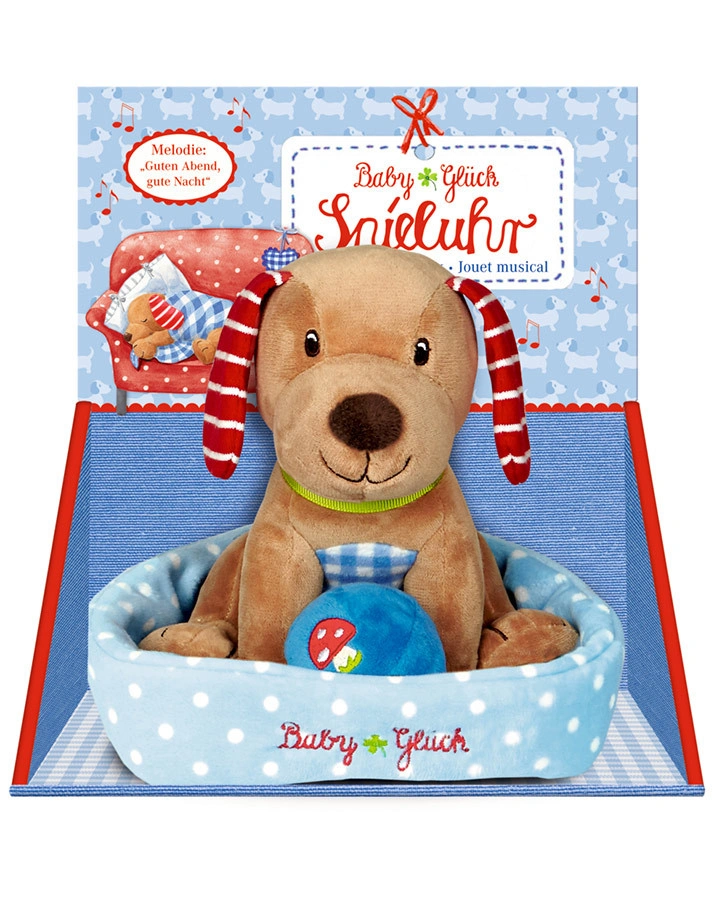 Spieluhr BABY GLÜCK – HÜNDCHEN in braun