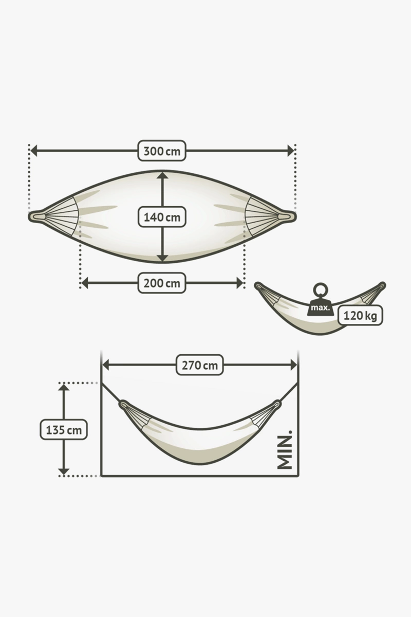 La Siesta Paloma Organic Cotton Single Hängematte + Befestigung