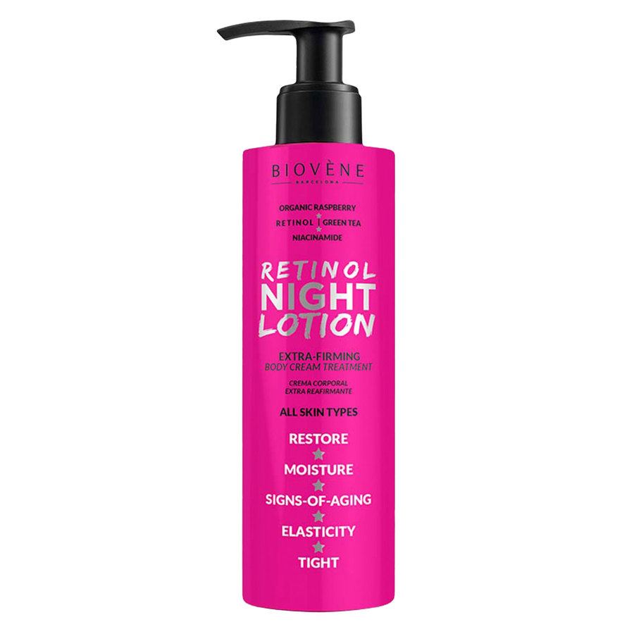 Biovène Retinol Night Lotion Extra-Firming Organic Raspberry Body Cream 200ml