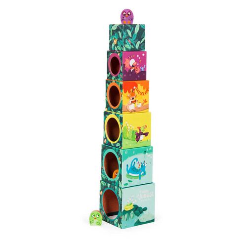 Cubes empilables Dans la Jungle - MOULIN ROTY