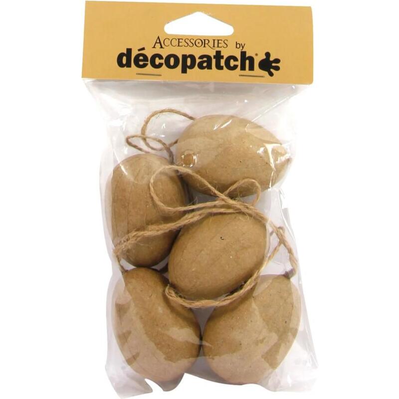 Sachet de 5 oeufs à suspendre 4x11x15cm - Kraft