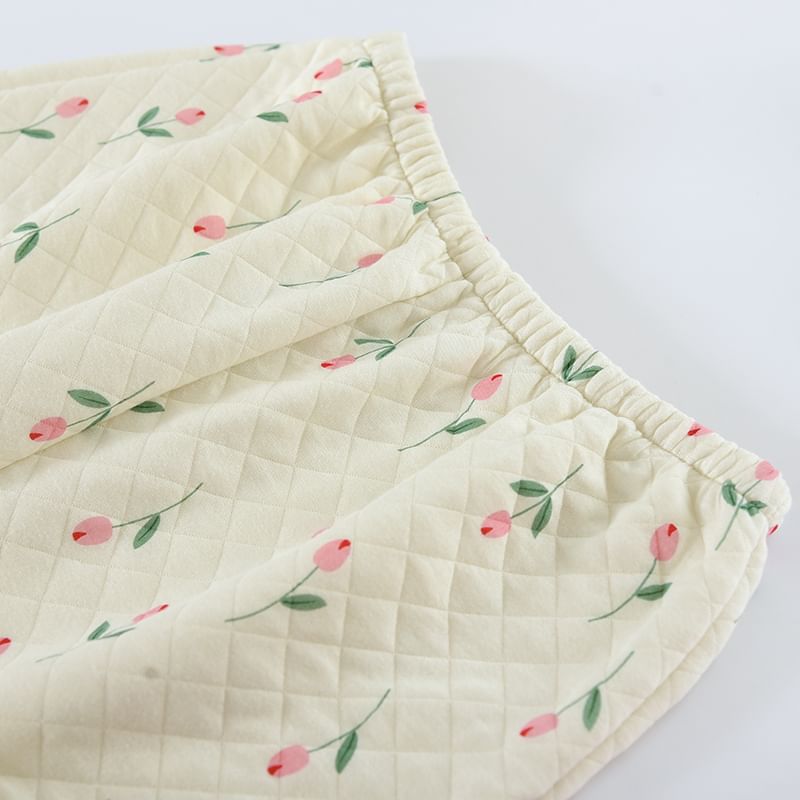 Dogini - Pyjamaset: Bloemenshirt + Broek