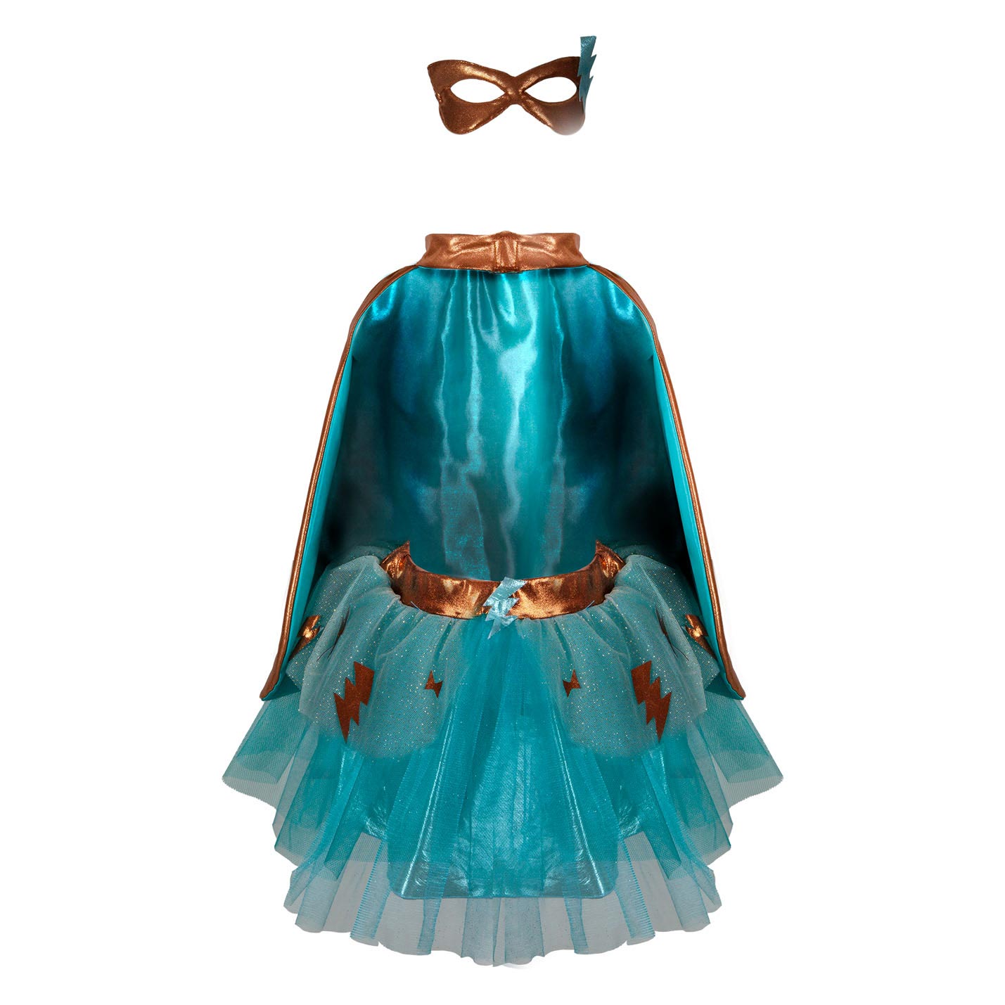 Verkleedset Super-Duper Heldin Blauw, 4-6 jaar