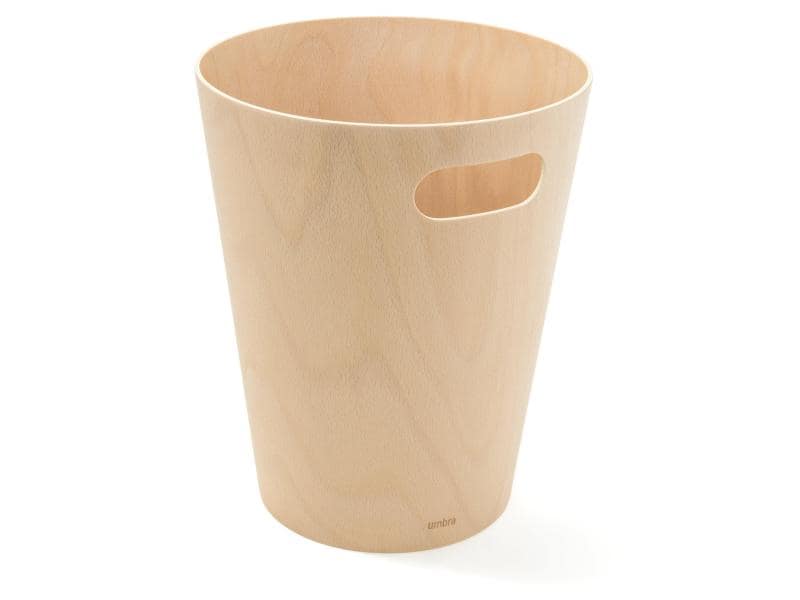 Umbra Papierkorb Woodrow 7.5 l, Natur Abfallkorb aus Sperrholz