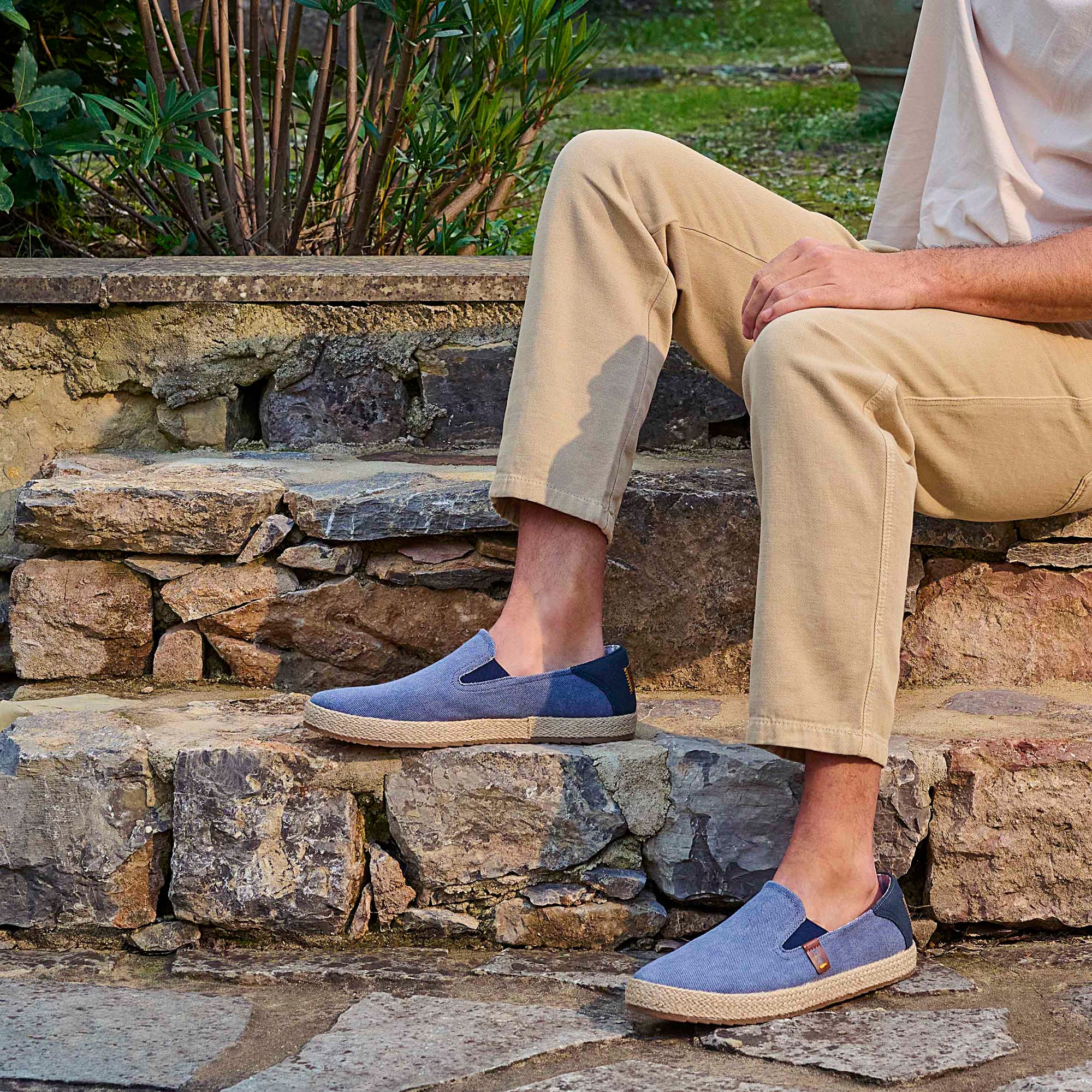 Baskets en toile Homme bleu marine